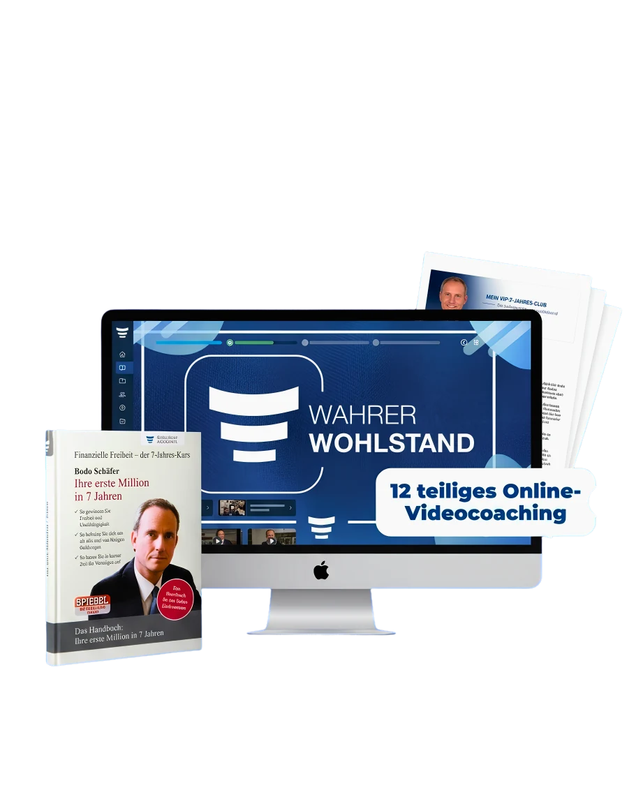 Wahrer Wohlstand von Bodo Schäfer: Handbuch, Videocoaching und Online-Zugang auf iMac und MacBook
